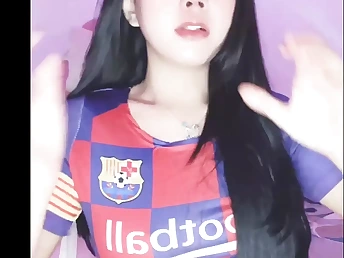 Jaw-dropping Malaysian Doll in Football Uniform gets horny with a successful dude