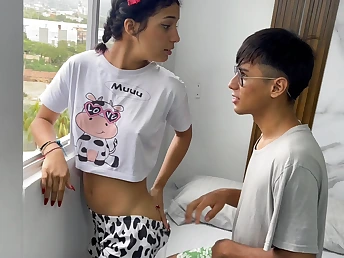 My naughty stepsister-in-law gets a sight of her window as I take advantage of her