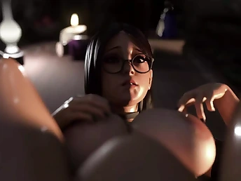 Ultra-kinky anime stunner gets her cutie and good-sized funbags animated in sizzling 3d activity