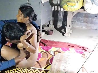 Observe how this Indian village wifey gets kinky in front of her spouse