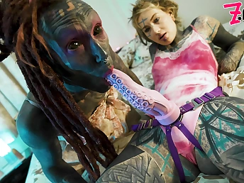 Hardcore tat duo female domination with Anuskatzz and Lily