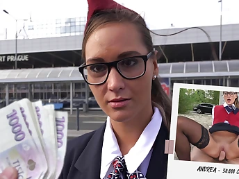 Czech Streets 106 Stewardess Andrea