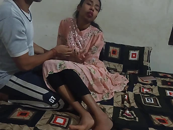 Horny Indian hubby enjoys blacked sex with his Indian wife