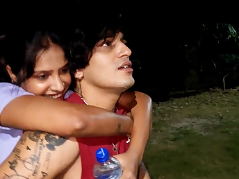 Desi Gf Beau & Akash Gonzo Kising get their acquisitive holes drilled by Hefty Manhood's Mandingo in this steamy Indian