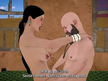 Dongi Baba fucked big-busted 3D bhabhi with reference to Ashram Hindi Urdu