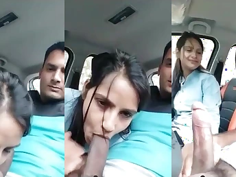 Debased Desi Woman gets their way pussy and ass reamed in van