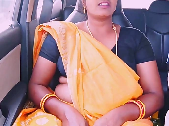 Super-steamy Indian jail-bait heads nasty in car encircling say no to messy Hindi cheating
