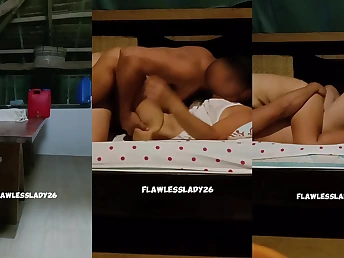 Donna, the horn-mad step-cousin, enjoys a steamy table fuck with her step-uncle and his friend