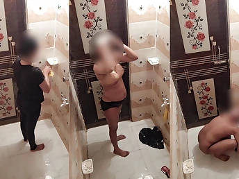 Blonde Bhabi Imran takes a ladies' room break in hot doggystyle action