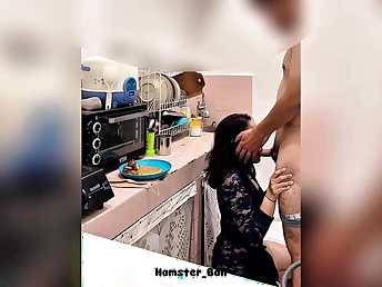 My Wifey caught cooking plus fucks hard in slay rub elbows with kitchen