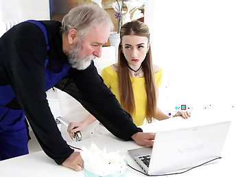 Lovely Vlada splits direct her long arms for a hard sixty-year-old horseshit