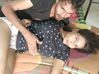 Stepbrother pokes and humps Desi Teenage Stepsister's taut cooch every day!