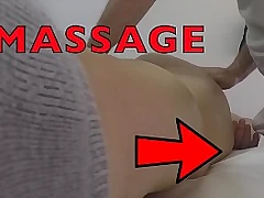 Fat Wife's rub down catches her getting frolic on touching Massagist's pink cigar