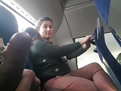 I was on a public bus. And suddenly I noticed that the neighbor took out his schlong and embarked to wank off. At first-ever-ever I was perplexed. But after a moment I became ultra-horny for him. I sit down next to him and start milking off. I took it